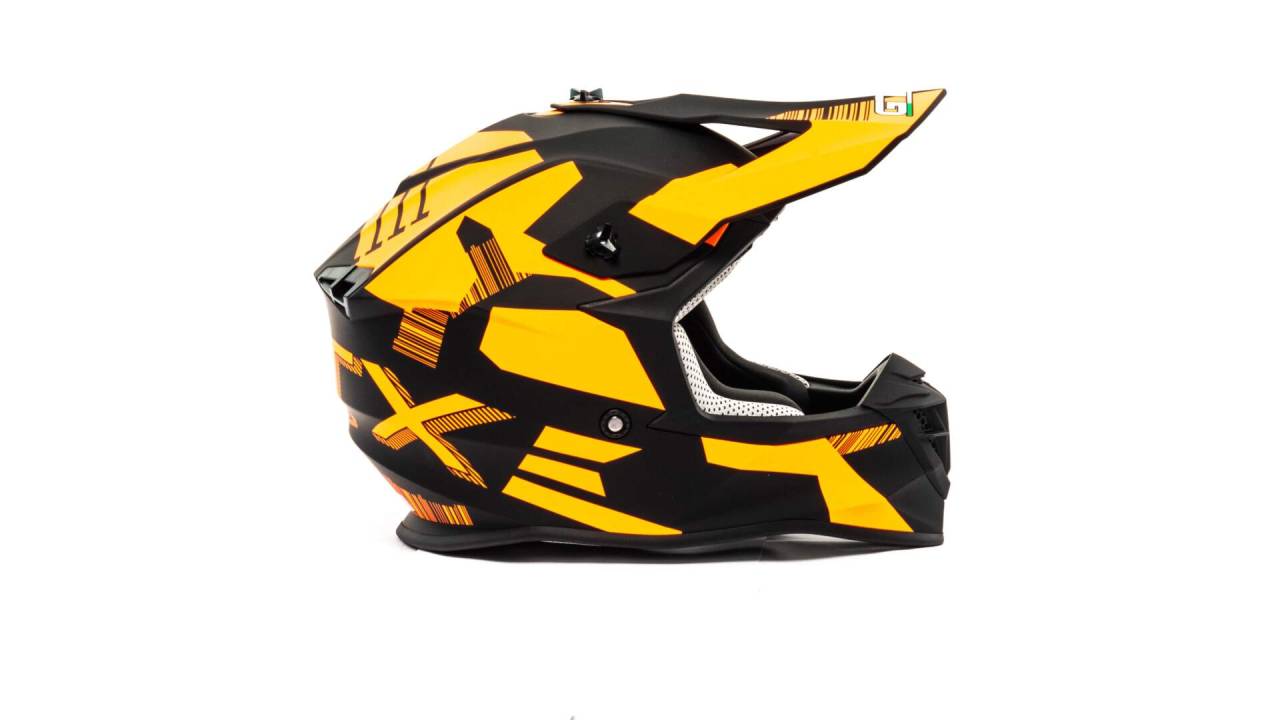 Шлем мото кроссовый GTX 633 (S) #5 BLACK/FLUO ORANGE