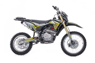 Мотоцикл кроссовый / эндуро BSE (БСЕ) Z3 250e 19/16 Yellow 2 (алюминиевая защита рук, USB зарядка, стоп-сигнал, ЖК-панель)