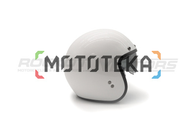 Шлем открытый с козырьком ROCKOT (Рокот) RM-391 Classic White (L) (белый глянцевый однотонный)