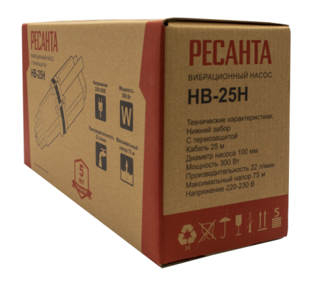 Насос вибрационный Ресанта НВ - 25Н - купить с доставкой, по выгодной цене в интернет-магазине Мототека